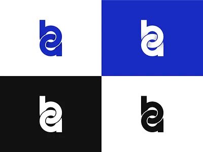Before/After Lettermark a after b before blue bold branding logo simple