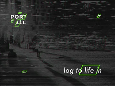 PORT_ALL branding glitch logo noise portall