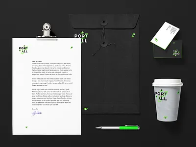 PORT_ALL Stationery branding ci identity logo print visual identity