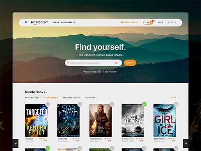 Web Design - Amazon.com amazon books cart design green online orange shopping ui web website white