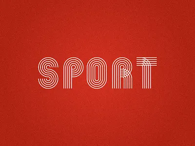 SPORT lettering sport track type
