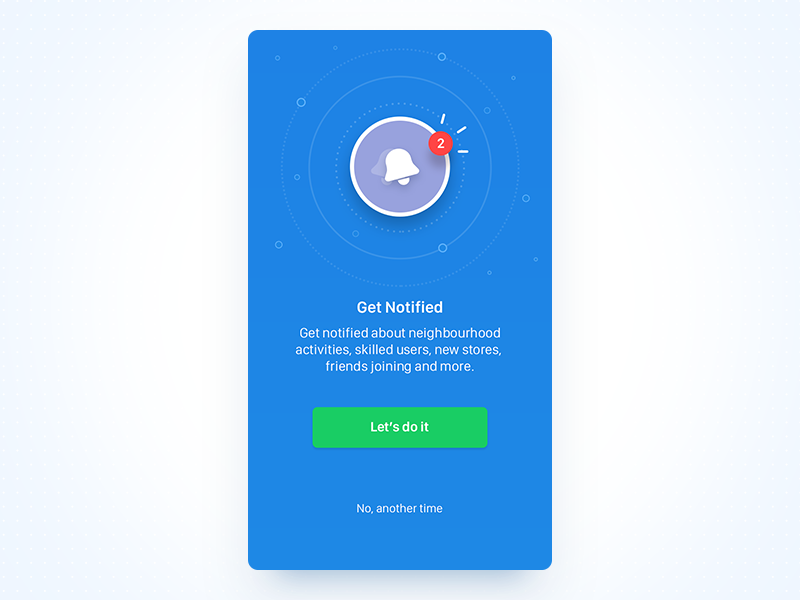 Example of Notification Permission Screen