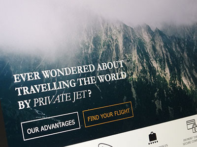 Jetfly - homepage webdesign