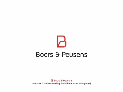 Boers & Peusens b logo minimalist modern p red simple