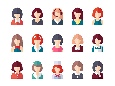 Avatars avatar avatar people flat icon icons woman woman avatar woman illustration