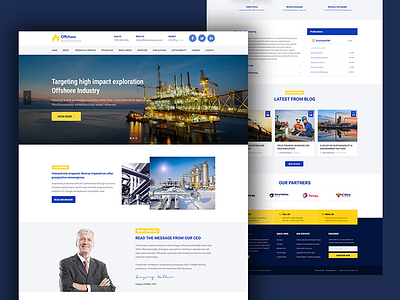 Industrial Business Website — Offshore architecture building business construction corporate gas industrial industry offshore oil steel surjith