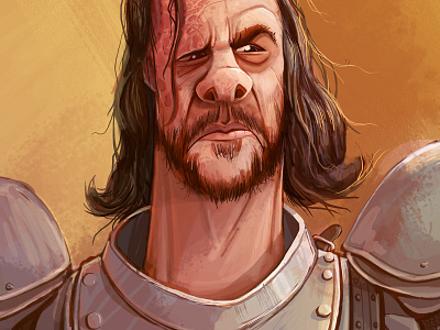 The Hound character fantasy game of thrones got illustration sandor clegane the hound