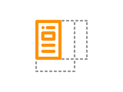 ThemeJack Icons clean flat grey grid icon orange simple ui ux vector