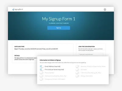 Clean and Simple Signup Page clean ui web design