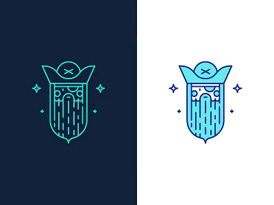 Pirate icon beard branding character hat icon label line linear logo ocean pirate sea