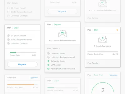 Promote Plan Card Early Concepts card concept exploration plan promote ui upgrade weebly