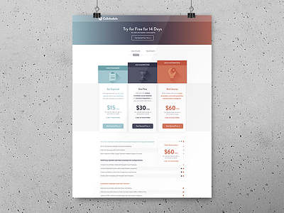 Pricing Page Redesign landing page pricing user interface web design