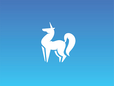 My little unicorn blue pictogram unicorn vector