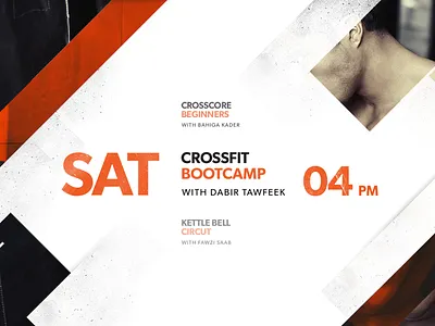 Revo's Motion Branding Schedule boxing branding crossfit fitness graphic graphics gym motion nice orange revo schedule