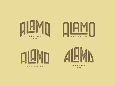 Alamo Design Co. branding furniture lettering logo logotype mark type vector woodshop woodwork