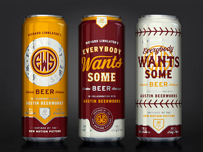 Everybody Wants Some alamo drafthouse austin beerworks baseball beer can design