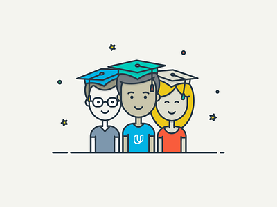 Grads graduates icon iconography illustration profiles udacity