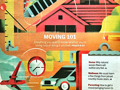 Washington Post / Moving art direction design editorial illustration justin tran moving washington post