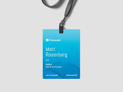Forecast 2016 Conference Badge badge conference id name tag print sales conference science of sales