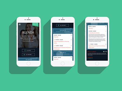 Conference Agenda Mobile Design conference data design event homepage landing mobile responsive security ui ux web