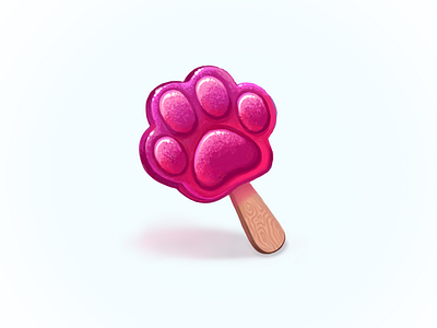 Pawsicle cream ice icon illustration pawsicle pink red zootopia zootropolis