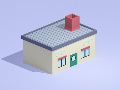 Prof Oak's lab assets blender game isometric low poly pokemon prof oak