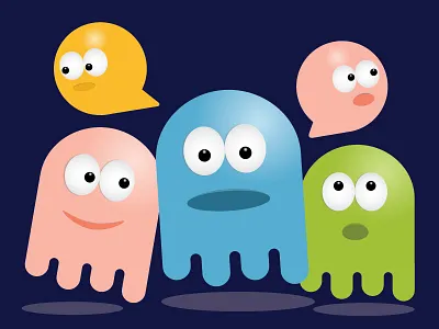 Ghouls ghosts ghouls graphics illustration