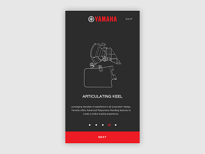 Yamaha Onboarding iPhone - Boats boats concept design iphone onboarding screen tutorial ui ux welcom yamaha