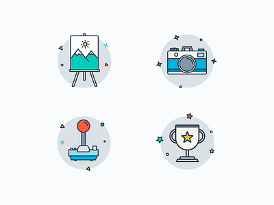 More Illustrations art game icon iconography illustration photography trophy udacity