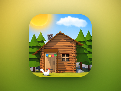 Weatherland App Icon 3d app app icon appstore c4d cinema 4d icon ios ipad iphone logo weather