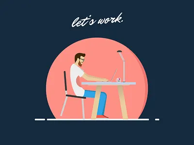 Let's work Tristan ! coffee illustration illustrator motivation perso personnal working