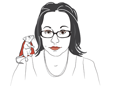 Jenny Lawson aka The Blogess author illustrator portrait vector