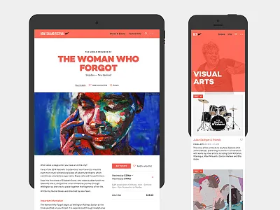 New Zealand Festival 2016 art bold bright dance festival graphic html5 ipad iphone responsive visual web
