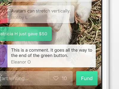 Layer Styles broadcast crowdfunding donate ios iphone