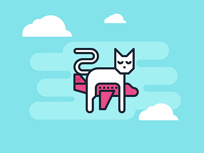 Cat On Airplane airplane cat icon outline plane sky sleep transport transportation travel