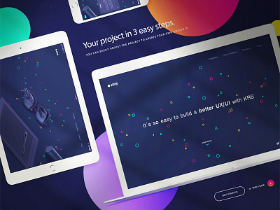 UI Builder digital free kit krs modern responsive slider ui user center design ux vivid web