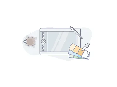 Wacom Tablet brush coffe color picker illustrator palette pen photoshop stain touch