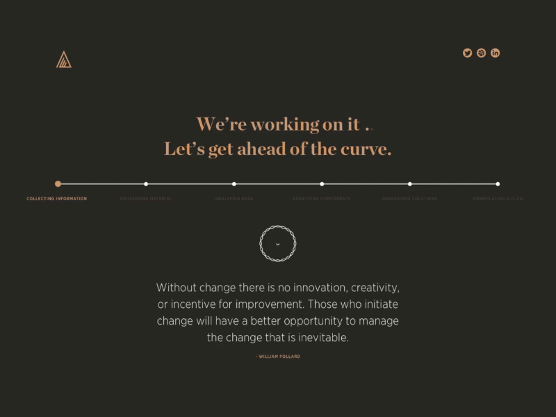 Platform Loading Page black gold improvement loading page platform progress quotes timeline