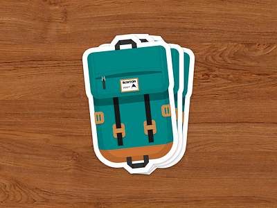 Burton Tinder Pack Stickers (not actual stickers yet) backpack bag burton hiking illustration pack sac snowboard sticker