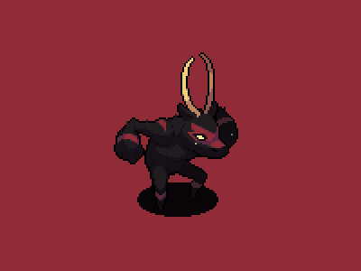Horned Fury animation design development game gaming gif illustration pixel pixel art
