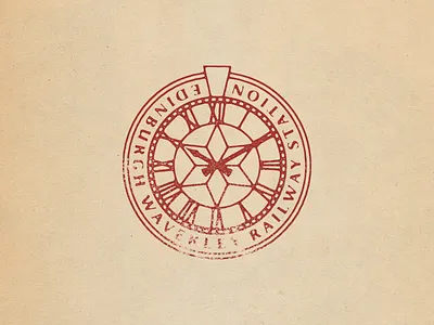 Edinburgh Waverley Stamp clock edinburgh numerals railway roman numerals stamp station time waverley