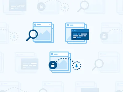 Search, Embed, and Request / Download Icons blue download embed icon request search social symbol