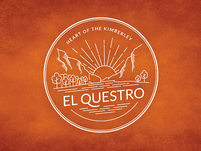 El Questro el questro illustration line art mountains seal