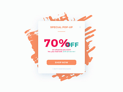 *Special* Pop-up discount overlay pop up sale shop