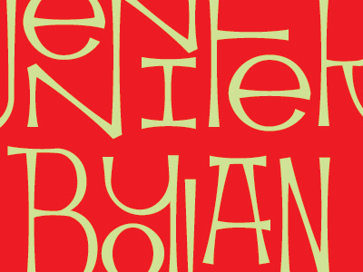 Thick Thin contrast custom type jazz lettering retro stacked typography
