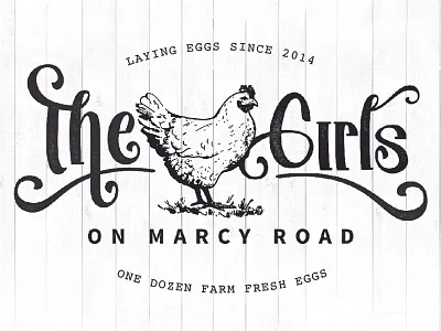 The Girls on Marcy Road Farm Fresh Eggs chicken eggs farm label rustic wood