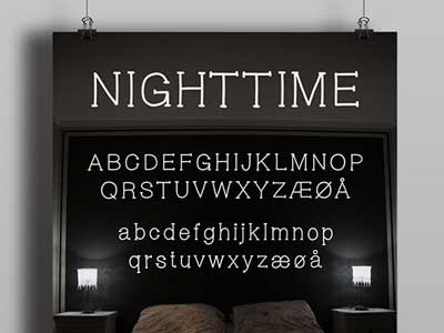 The FREE Nighttime Font font free font free typeface header font poster font typeface