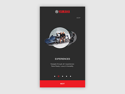 Yamaha Onboarding iPhone - WaveRunners concept design iphone onboarding screen tutorial ui ux waverunner welcom yamaha