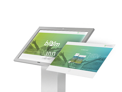 bloom Kiosk Product Presentation branding cosmetics kiosk design kiosk interface kiosk ui ui ui design web design web layout women product design