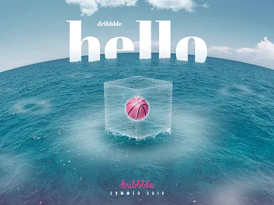 Hello dribbble box dribbble glass hello light ocean summer